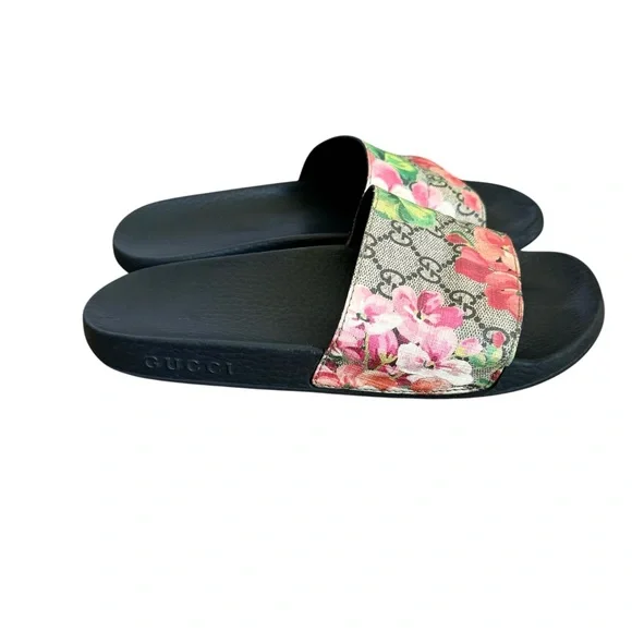 GUCCI GG Supreme Blooms Slides Sandals - Picture 6 of 12